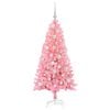 vidaXL Christmas Tree with 150 LEDs with Stand Pink 120 cm PVC