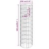 vidaXL Circular Gabion Pole Galvanised Steel Ø30x100 cm