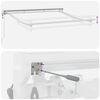 vidaXL Awning Frame White 2.5 x 2 m Powder-coated steel and aluminium