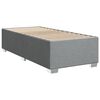 vidaXL Box Spring Bed with Mattress Light Grey 90x200 cm Fabric