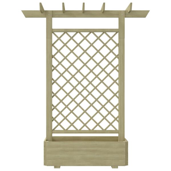 vidaXL Garden Pergola Planter 162x56x204 cm Wood