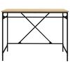 vidaXL Desk Sonoma Oak 100x50x75 cm Engineered Wood and Iron
