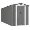 vidaXL Garden Shed Light Grey 192x523x223 cm Galvanised Steel