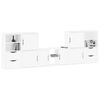 vidaXL 5 Piece TV Units with Storage ODDA White Solid Wood Pine