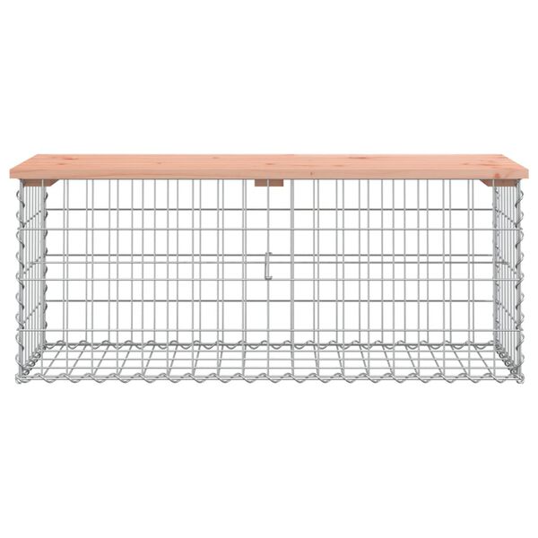 vidaXL Garden Bench Gabion Design 103x44x42 cm Solid Wood Douglas