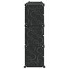 vidaXL Storage Cube Organiser with 12 Cubes and Doors Black PP