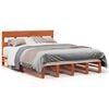 vidaXL Bed Frame without Mattress Wax Brown 150x200 cm King Size Solid Wood Pine