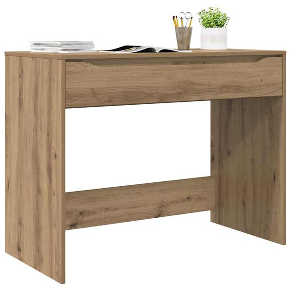 vidaXL Desk with Drawer Artisan Oak 100 x 50 x 78 cm Engineered Wood