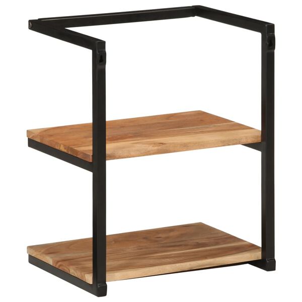 vidaXL Wall Shelf 40x30x50 cm Solid Wood Acacia and Iron