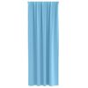 vidaXL Blackout Curtains with Rings 2 pcs Light Blue 225 x 140 cm