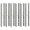 vidaXL Fence Anchors 6 pcs Silver 8x6x60 cm Galvanised Steel