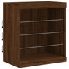 vidaXL Sideboard with LED Lights Brown Oak 142.5x37x67 cm