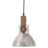 vidaXL Industrial Hanging Lamp 25 W Silver Round 19 cm E27