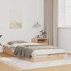 vidaXL Bed Frame Brown 100 x 210 cm Solid Pine Wood