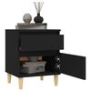 vidaXL Bedside Cabinets 2 pcs Black 40x35x50 cm