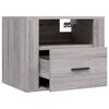 vidaXL Wall-mounted Bedside Cabinet Grey Sonoma 50x36x40 cm