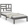 vidaXL Bed Frame without Mattress Grey Solid Wood 90x200 cm