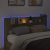 vidaXL Headboard Cabinet with LED Sonoma 180 x 16.5 x 103.5 cm