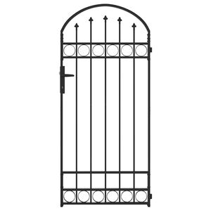vidaXL Fence Post ASSEN 200 x 88 x 14 cm Steel Grey Lockable
