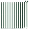 vidaXL Chain Link Fence with Flange Green 0.8x25 m