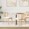 vidaXL Dining Chair 2 pcs Natural and White Solid Rubberwood