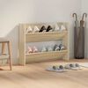 vidaXL Wall Shoe Cabinet Sonoma Oak 80x18x60 cm Engineered Wood