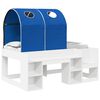 vidaXL Bed with Tunnel 4 pcs White and Blue Engineered Wood