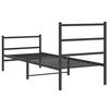 vidaXL Metal Bed Frame without Mattress with Footboard&nbsp;Black 80x200cm