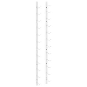 vidaXL Wall Mounted Wine Rack for 12 Bottles White Iron