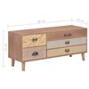 vidaXL TV Cabinet with 5 Drawers 90x30x40 cm Solid Pinewood