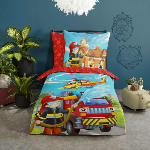 Good Morning Kids Duvet Cover Fire 135x200 cm
