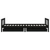 vidaXL Kids Bed Frame with Drawers Black 90x200 cm Solid Wood Pine