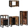 vidaXL Bathroom Furniture Set 4 pcs Multicolour and Black
