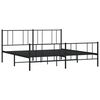 vidaXL Metal Bed Frame without Mattress with Footboard Black 200x200cm