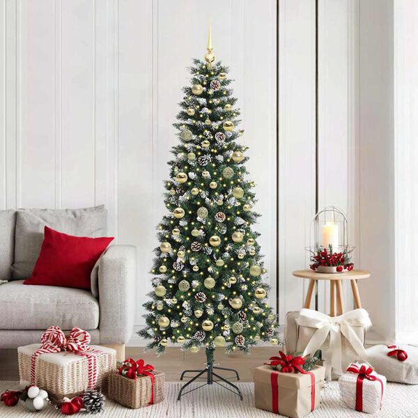 vidaXL Artificial Christmas Tree with 300 LEDs Green 76 x 76 x 180 cm