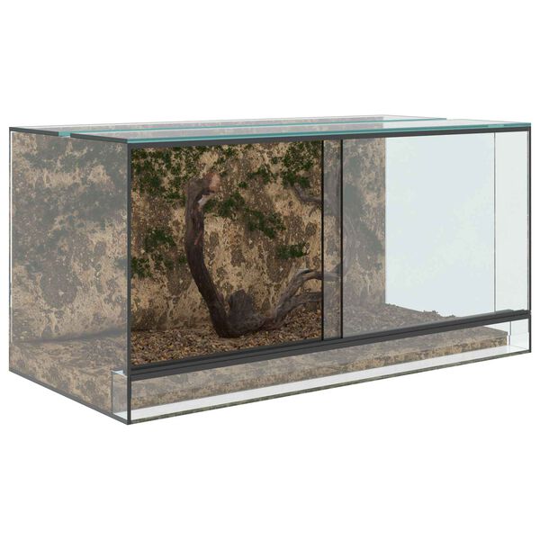 vidaXL Terrarium with Storage Transparent 80 x 40 x 40 cm Glass