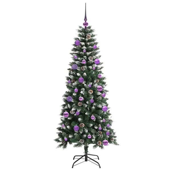 vidaXL Artificial Christmas Tree with 150 LEDs with Stand Green 150 cm