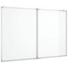 vidaXL Magnetic Whiteboard Foldable 120x100x1.7 cm Aluminium