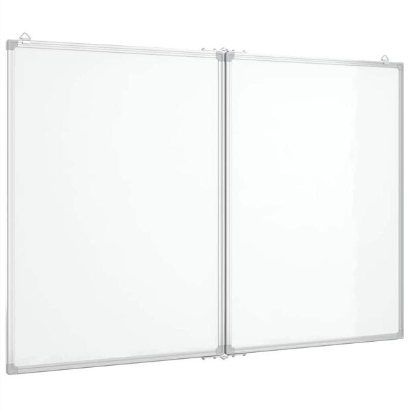 vidaXL Magnetic Whiteboard Foldable 120x100x1.7 cm Aluminium