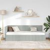 vidaXL Corner Bed Frame Light Grey 80 cm x 200 cm Velvet