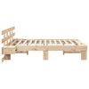 vidaXL Bed Frame with Headboard Brown 150 x 200 cm Solid Pine Wood