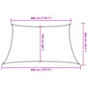 vidaXL Sunshade Sail 160 g/m² Yellow 3/4x2 m HDPE