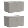 vidaXL Storage Box 2 pcs Non-woven fabric 60 x 43 x 35 cm 90.3 L Grey