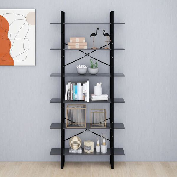 vidaXL High Cabinet Grey 100x30x210 cm Engineered Wood