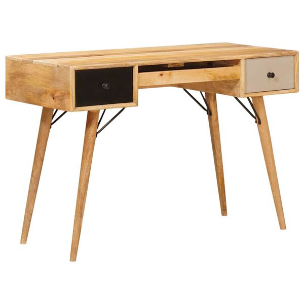 vidaXL Writing Desk Brown 110 x 55 x 76 cm Solid Mango Wood