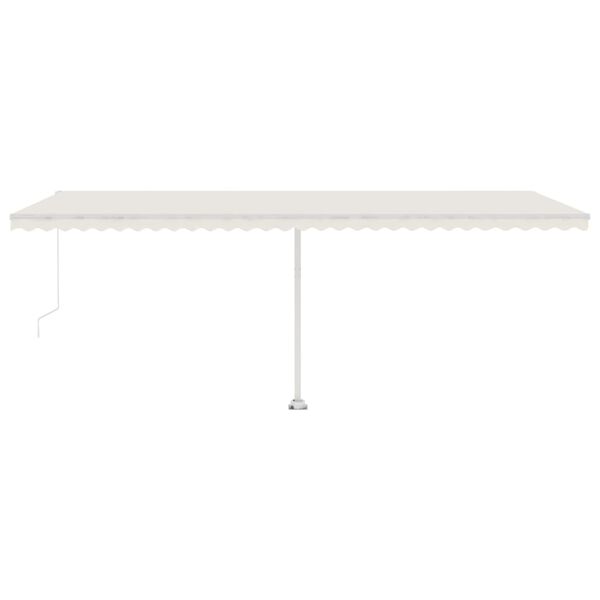 vidaXL Manual Retractable Awning with LED 600x350 cm Cream