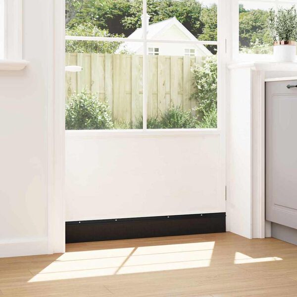 vidaXL Screw-on Door Brush Seals 12 pcs Black 100 cm Aluminium Alloy