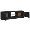 vidaXL TV Cabinet with LED Lights Black 120x30x36 cm