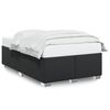vidaXL Bed Frame without Mattress Black Double Faux Leather