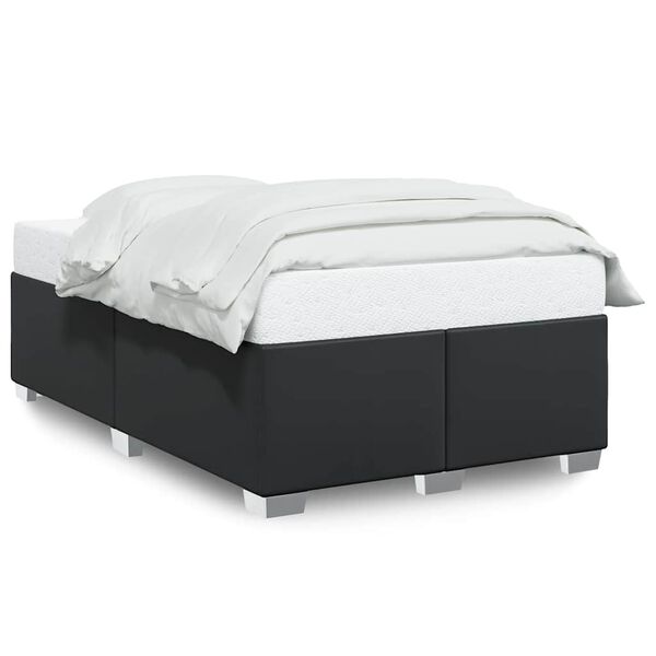 vidaXL Bed Frame without Mattress Black Double Faux Leather